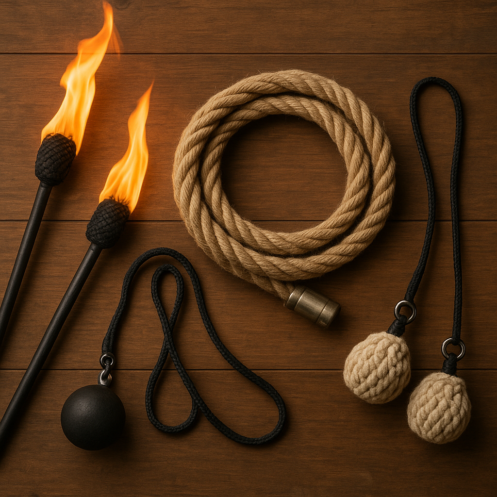 Jak dobrać sprzęt do pokazów z ogniem – pochodnie, liny, poi