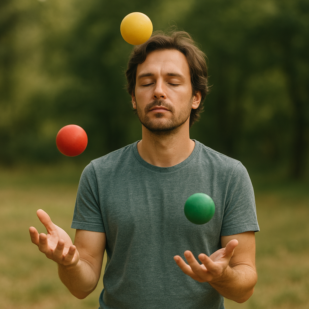 Kuglarstwo a mindfulness – jak żonglowanie uczy uważności
