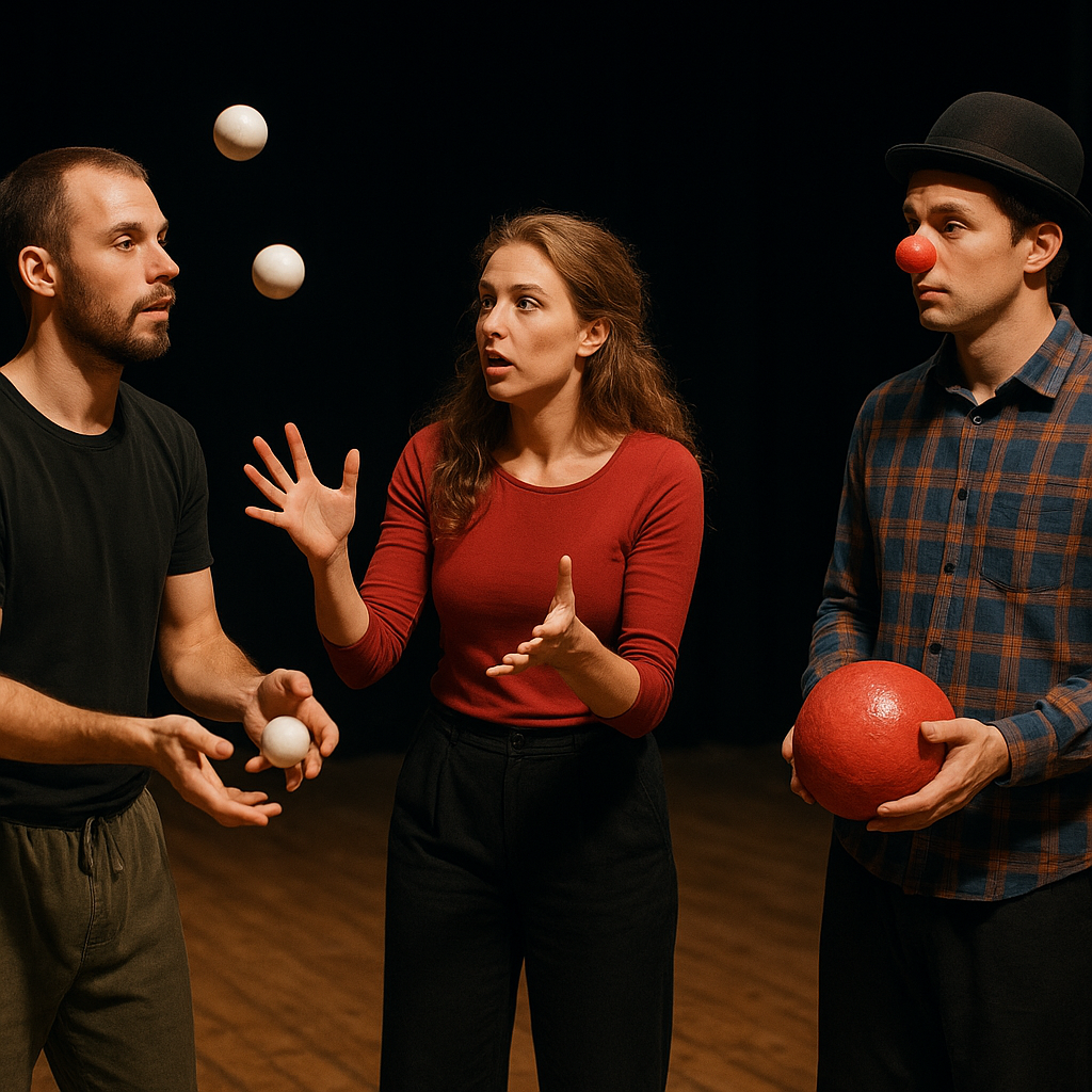 Jak kuglarze uczą się improwizacji na scenie