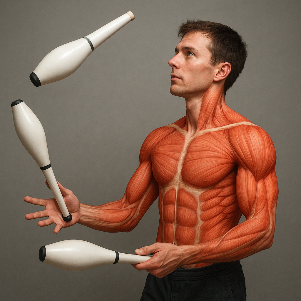 Jakie mięśnie pracują podczas żonglowania