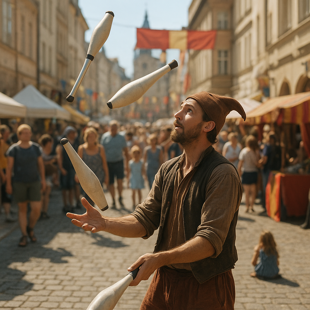 Jak wygląda dzień życia kuglarza podczas festiwalu ulicznego