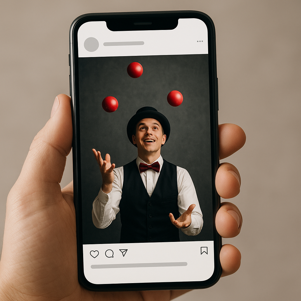 Jak wygląda promocja kuglarza w mediach społecznościowych