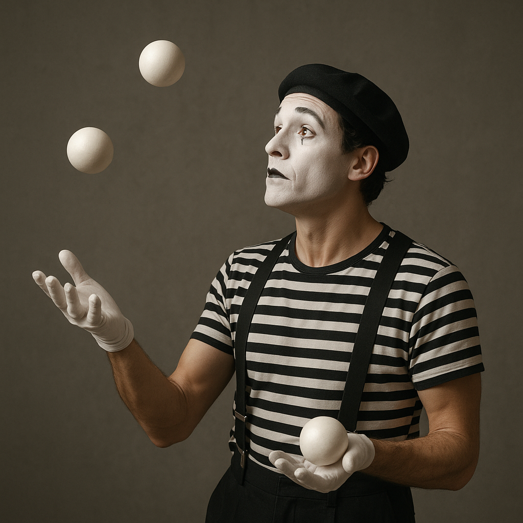 Jak połączyć żonglowanie z elementami pantomimy