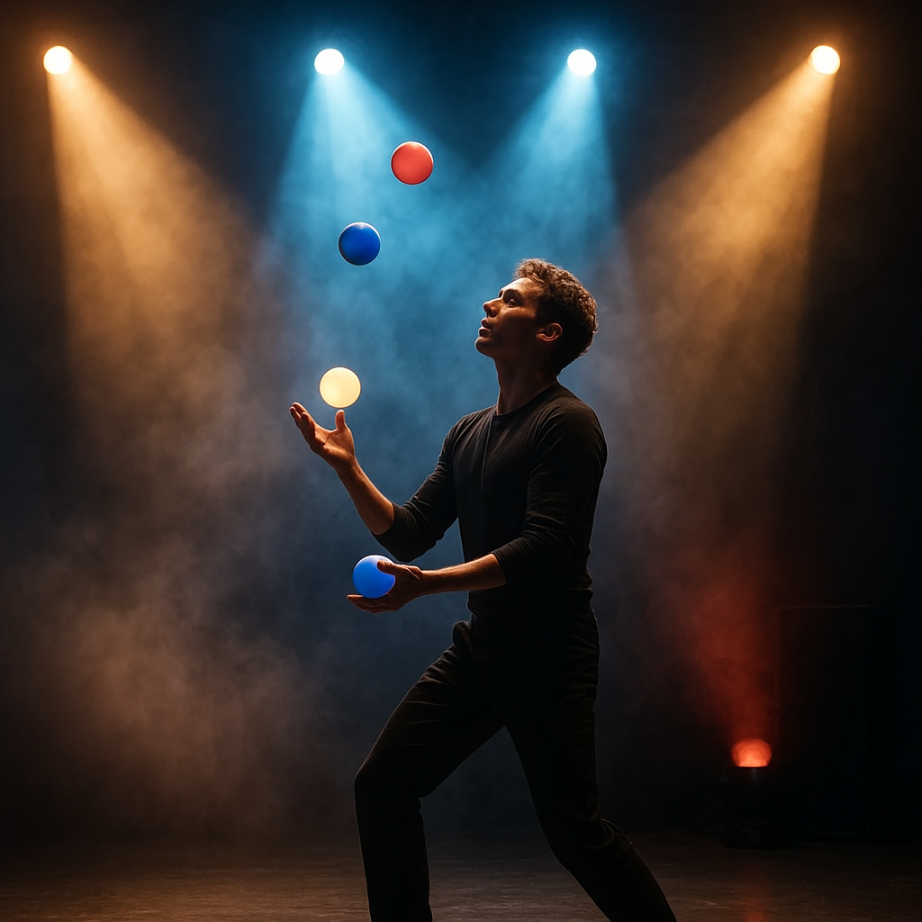 Jak wykorzystać światło i muzykę w występach kuglarskich