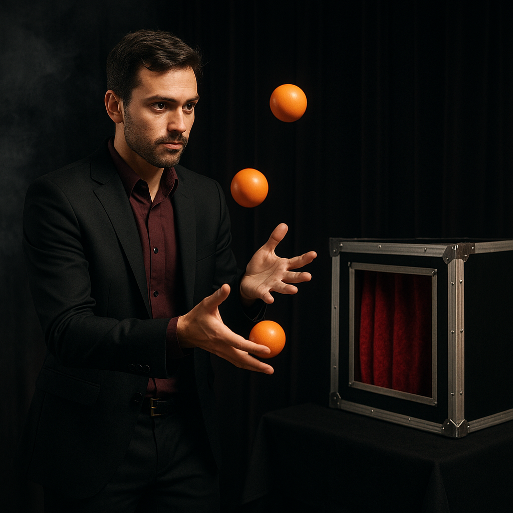 Jak połączyć kuglarstwo z elementami iluzji scenicznej