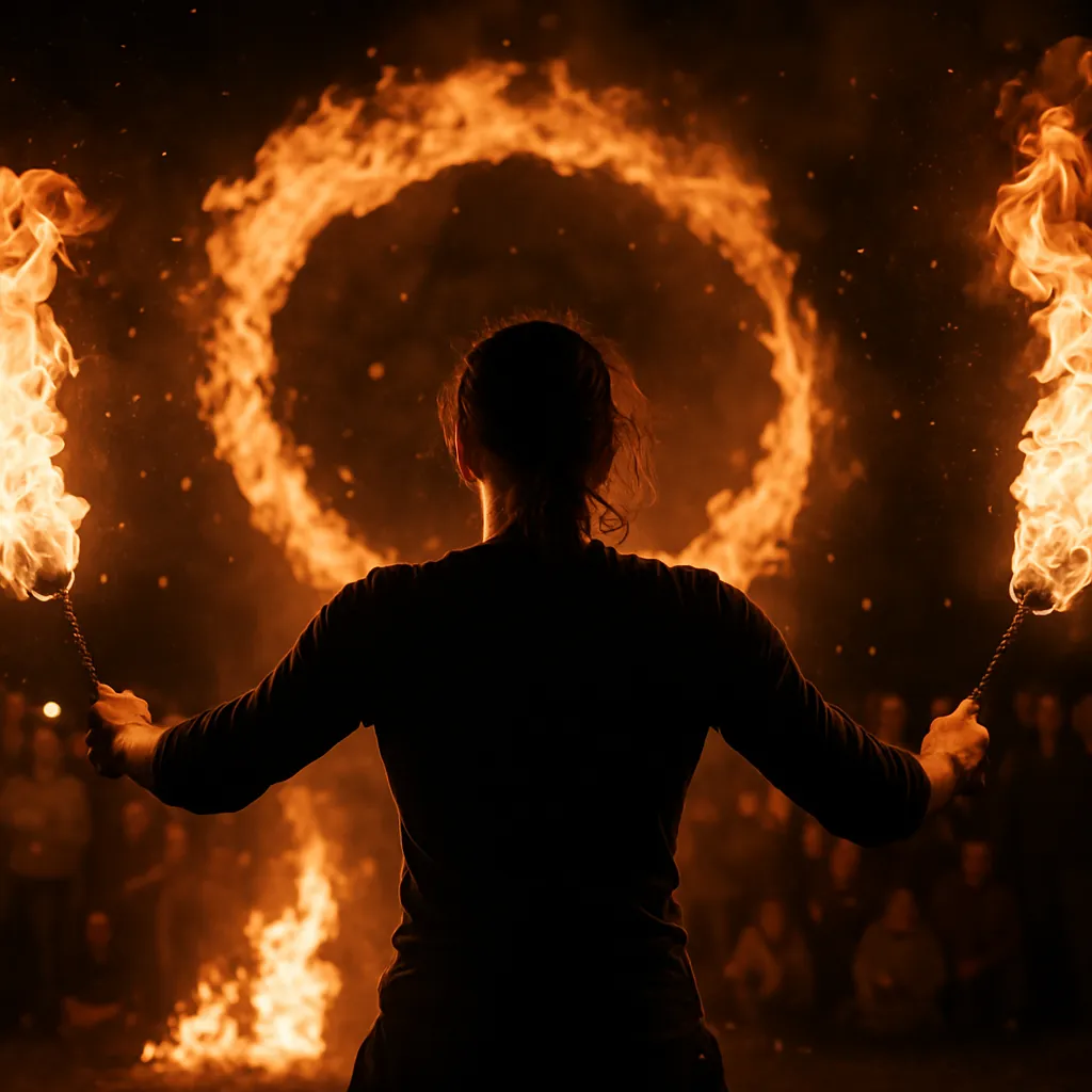 Jak wygląda pokaz fireshow widziany z perspektywy artysty